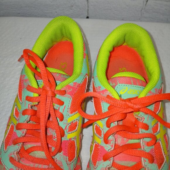 ASICS GEL ATHELETIC RUNNING SHOES, YOUTH SIZE 4 1\2, BRIGHT NEON COLORS - Picture 7 of 9
